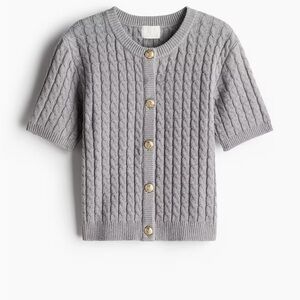 H&M cable knit cardigan M